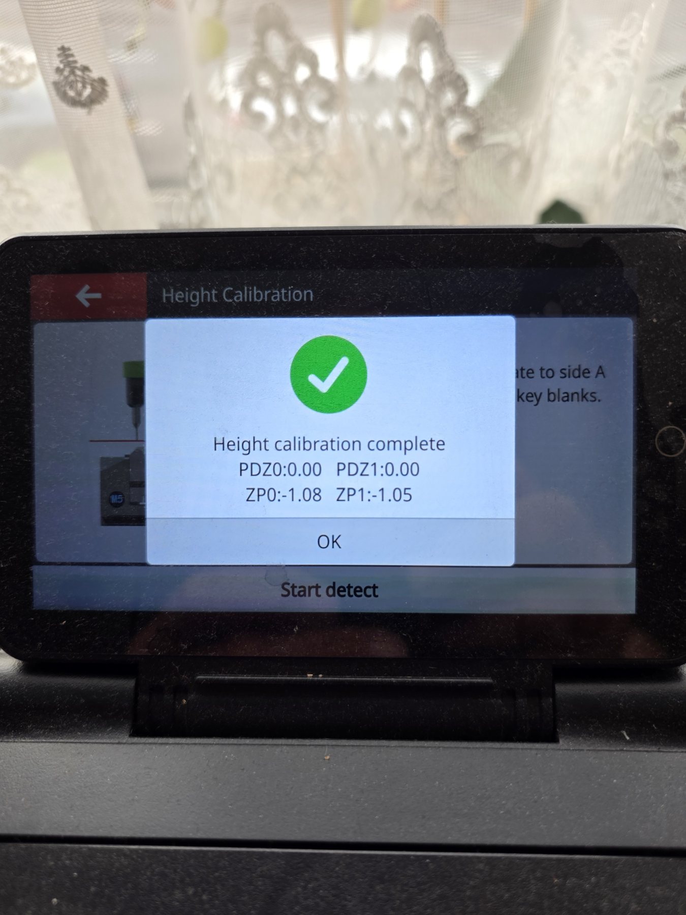 Calibration completed on automotive diagnostic equipment