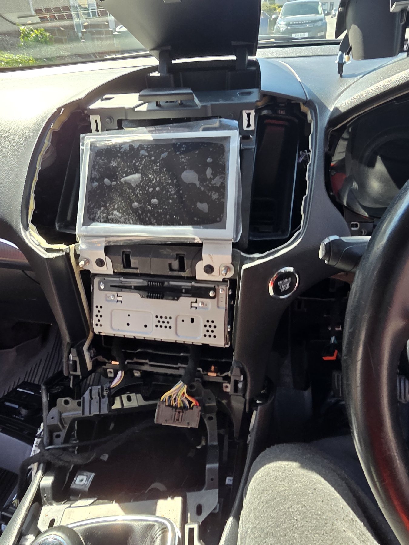 Infotainment retrofit work on a Ford vehicle